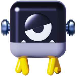 StepBot Desktop Robot - PalmBlock - Black