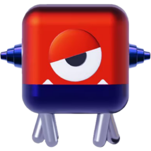 StepBot Desktop Robot - PalmBlock - Red
