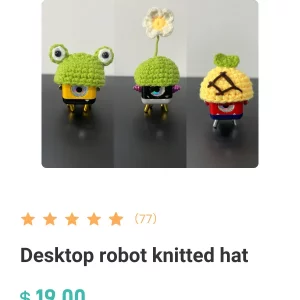 desktop robot knitted hats